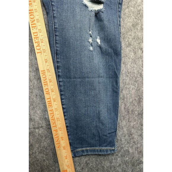 Torrid Women's 24R Premium Stretch Bombshell Skinny Ankle Denim Jeans Distressed - Picture 8 of 10